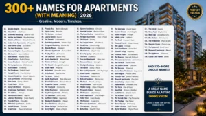 Names for Apartments