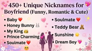 Nicknames for Boyfriend