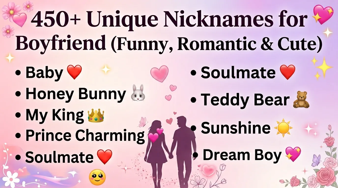 Nicknames for Boyfriend