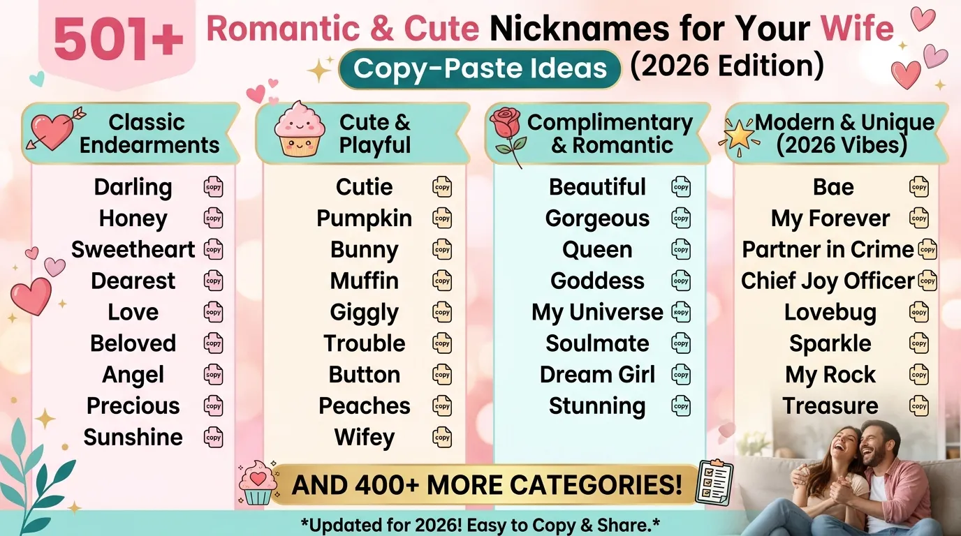 Wife Cute Nicknames